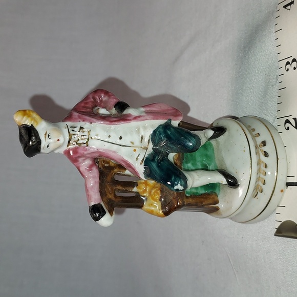 Vintage Made In Occupied Japan  Man French English Man Sitting on Bench - Picture 7 of 8